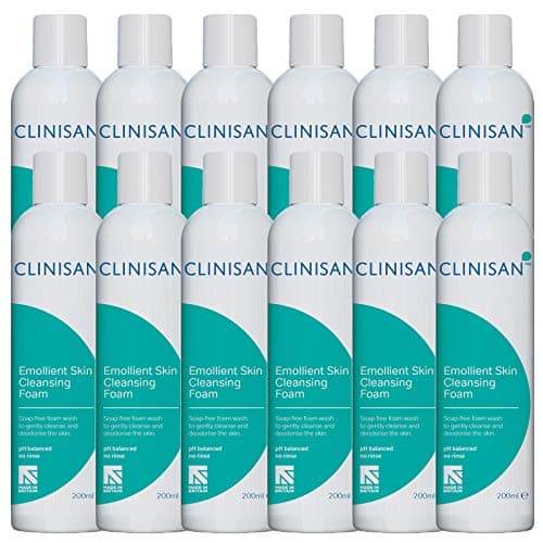 Image of 12 Pack, Clinisan 200ml Emollient Skin Cleansing Incontinence Foam Spray Bottles