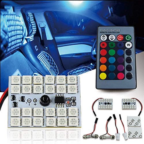 Image of SOCAL-LED 2pcs RC Festoon LED Bulbs RGB 5050 24-SMD Bright Wedge Interior/Dome/Map/Door/License Plate Light (fits: T10, 31mm, 36mm, 39mm, 42mm)