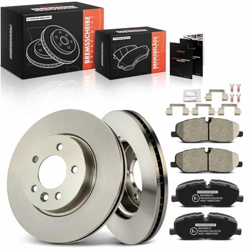 Image of Frankberg Brake Kit incl. 2x Brake Disc + 4x Brake Pad Front Compatible with Rang.e Rove.r Sport L320 Discovery III L319 Discovery IV Van L319 Replace# LR019618