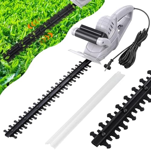 Image of Corded Electric Hedge Trimmer 450W High Performance,Hedge Trimmer Corded with 45cm Dual-Action Diamond Ground Blade,16mm Cutting Capacity,1750rpm No-Load Speed,6m Cable for Garden,Lawn & Landscape