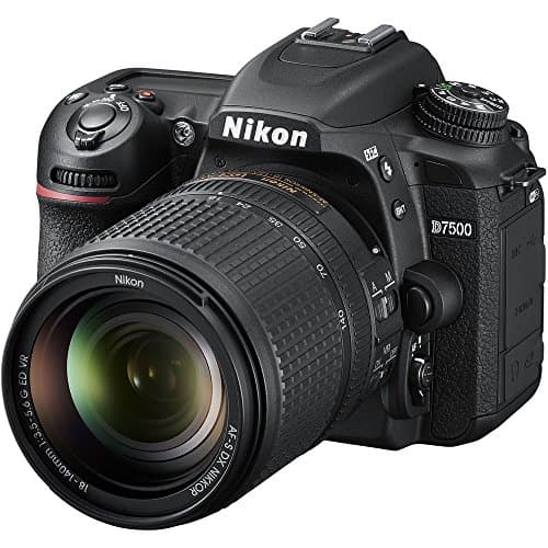 Image of Nikon D7500 with AF-S 18-140mm f/3.5-5.6G ED VR Lens -SLR Camera, Black