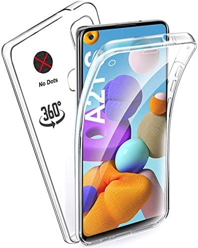 Image of KP TECHNOLOGY Galaxy A21s Case - (360 Front + Back Protection) Full Complete Protection For Samsung Galaxy A21s Gel Case - Clear