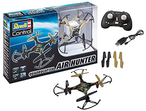 Image of Revell Control 23860 Remote Control Quadcopter Air Hunter With Precise 2.4GHz Control, 3 Speeds, Flip Mode, Headless Mode, LED lights, Easy To Fly, 16cm in length