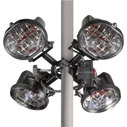 Image of Loops 1800W Outdoor Infrared Parasol Heater - Gazebo Dining Table Patio Heater 5m Wire