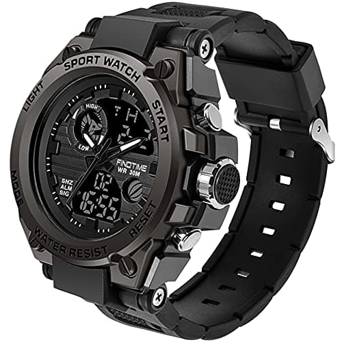 Image of findtime Military Watches for Men Waterproof Tactical Watches Men Army Digital Sports Outdoor Stopwatch LED Survival Tough Electronic Alarm Clock Black Gold Wrist Watch