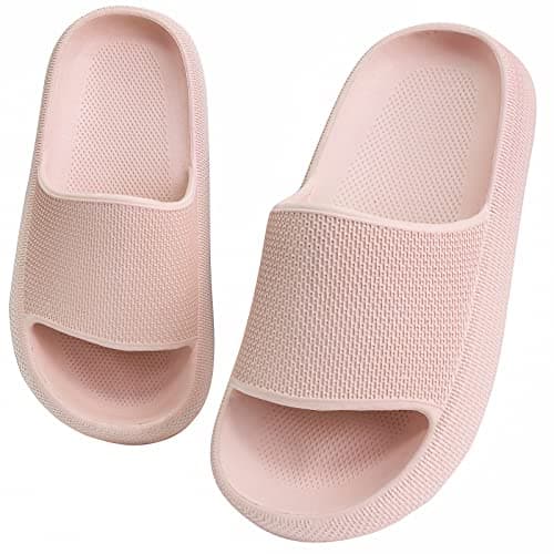 Image of WYSFLY Kids Sliders Boys Girls House Slippers Non-slip Summer Beach Pool Slide Sandals Light Pink 13.5 UK Child