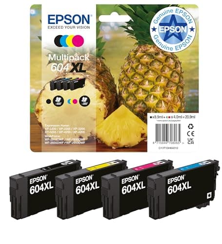Image of Epson 604XL Pineapple, Genuine Multipack, 4-colours Ink Cartridges