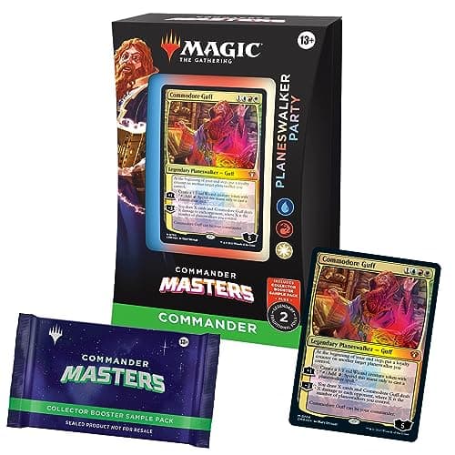 Image of Magic: The Gathering Commander Masters Commander Deck - Planeswalker Party (100-Card Deck, 2-Card Collector Booster Sample Pack & Accessories)