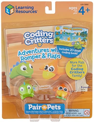Image of Learning Resources Coding Critters Pair-A-Pets Adventures with Romper & Flaps