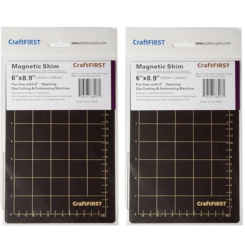 Image of CraftFIRST 6 x 9 Magnetic Shim with Popular Card Size Grids Die Cutting Accessaries Pack of 2
