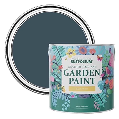 Image of Rust-Oleum Blue Mould-Resistant Garden Paint In Matt Finish - Evening Blue 2.5L