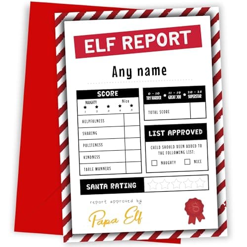 Image of Personalised Elf Report Card for Kids - The Perfect Letter from Elf this Christmas for Boys & Girls | Christmas Report Card, Elves, Santa and the North Pole