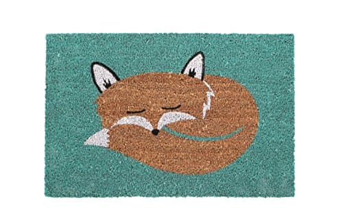 Image of Premier Housewares Fox Coir Doormat, 60 x 40 cm, Blue