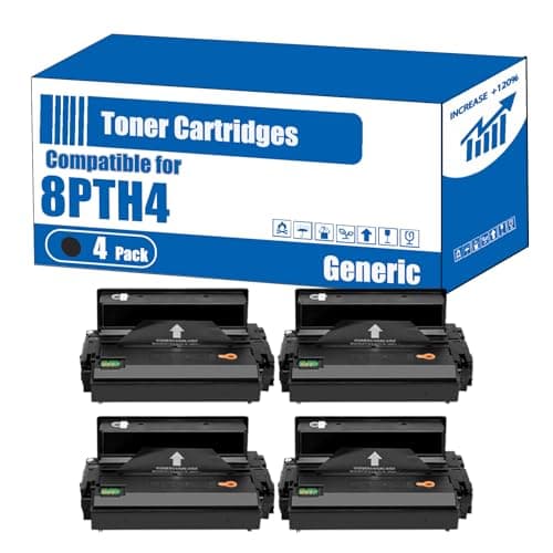 Image of TOEPPEX Compatible for Dell 8PTH4 Toner Cartridges B 2375dfw B 2375dn B 2375dnf Printers, High Yield 10000 Pages, Accurate Imaging Rich Colors (4 Pack Black)