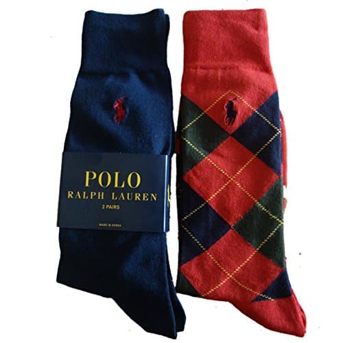Image of Polo Ralph Lauren Men's Argyle Trouser Sock 2 -Pack (Cardinal Red Multi, Sock 10-13 / Shoe 6-12.5)