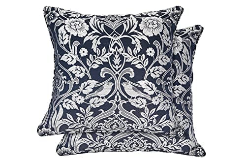 Image of Emma Barclay Eden - Jacquard Cushion Cover in Navy - 17x17 (43x43cm)