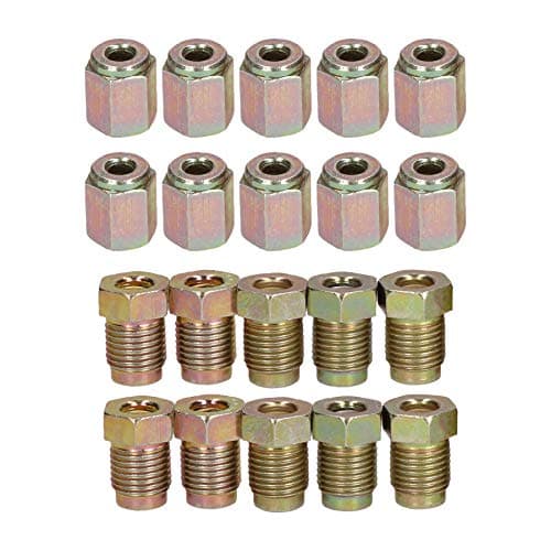 Image of AB Tools 10mm x 1mm Male and Female Steel Brake Pipe Fittings for 3/16” Pipe 20 Pack
