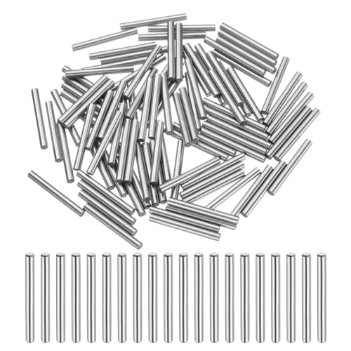 Image of sourcing map 100 Pcs 3mm x 30mm Dowel Pins Bearing Steel Cylindrical Dowel Pins Shelf Support Peg Pin Rod Fasten Elements Metal Shelf Pegs +/-0.02mm Diameter Tolerance, Silver Tone