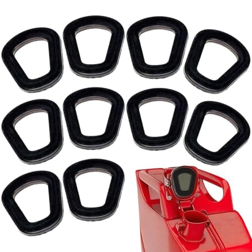 Image of 10 pcs Rubber Fuel Can Gaskets, Petrol Can Gasket,Universal Jerry Can Seal,Gas Fuel Can Spout Gaskets,Rubber Gas Can Spout Replacement Gasket for 5 L 10 L 20 L NATO Fuel Cans