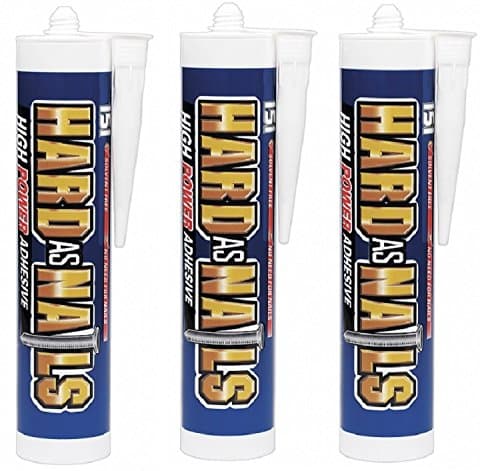 Image of 3 X CARTRIDGES HARD AS NAILS INTERIOR NO MORE NAILS SOLVENT FREE ADHESIVE