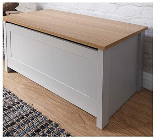 Image of Xpress Delivery Lancaster Ottoman Storage Bench Grey