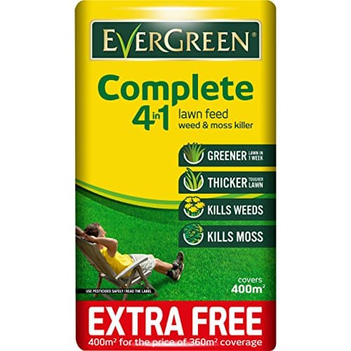 Image of EverGreen 400sqm Complete 4-in-1 Lawn Care, Lawn Food, Weed and Moss Killer Bag Green,12.6 kg with 10 Percent Free,015007