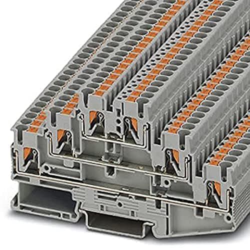 Image of PHOENIX CONTACT PT 2.5-3L Multi-Level Terminal Block, Grey, Nominal Voltage: 500 V, Nominal Current: 20 A, Cross Section: 0.14 mm² - 4 mm², 102 mm Length