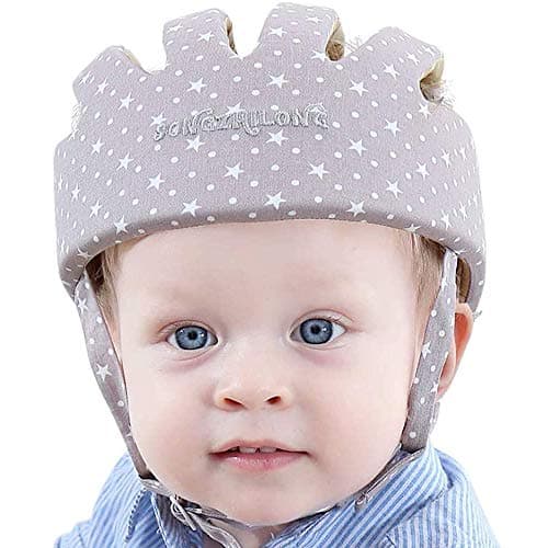 Image of IULONEE Helmets for Toddler, Baby Helmet Toddler Protective Hat Adjustable Baby Head Protector for Infant Walking Crawling Snow Grey