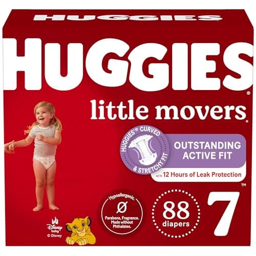 Image of Huggies Size 6 Diapers, Small Cuddlers Baby Diapers, Size 6 (35+ lbs), 108 Count (2 Packs of 54), Packaging May Vary