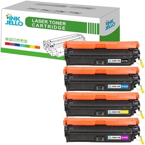 Image of InkJello Remanufactured CE340A Toner Cartridge Replacement for HP LaserJet Enterprise 700 Color MFP M775dn, MFP M775f, MFP M775z, MFP M775z+ B/C/M/Y (4 Pack)