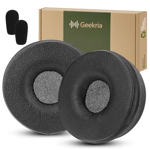 Image of Geekria Replacement Ear Pads for Jabra Engage 55/65/ 75 (Mono Version) Headphones Ear Cushions, Repair Parts (Do Not Fit Engage 50, Engage 55/65/75 Stereo Version) (Black)