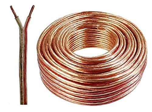 Image of Auline® 20 AWG Speaker Cable Wire Figure 8 Stranded 10m 20m 30m 50m 100m (20 Meters, Transparent)