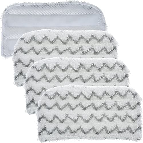 Image of NIHUIFDPY Steam Mop Pads Replacement for Steam Mop S1000 S1000A S1000C S1000WM S1001C, Reusable Microfiber Steams Mops Pads, Washable Dirt-Grip Absorbing Refill for Steamer Cleaner Pad(4pcs)