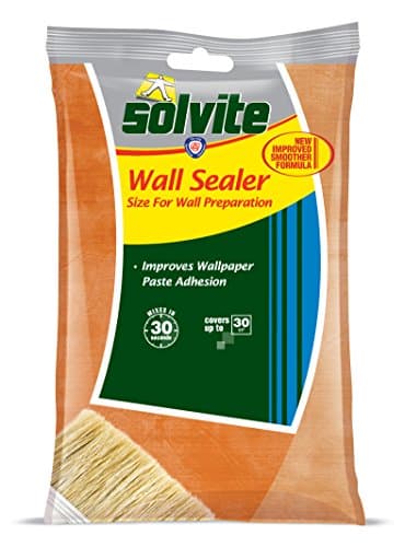 Image of Solvite Wall Sealer, Wallpaper Prep, Improves Wallpaper Paste Adhesion, for Absorbent & Plastered Walls, Mixes in 30 seconds, Covers up to 30m2, 61g