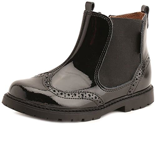 Image of Startrite Chelsea Infant Girls Leather Ankle Boots 9.5 UK Child Black Patent