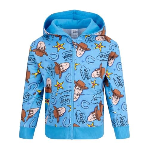Image of Disney Toy Story Woody Zip through Hoodie for children, 100% Cotton, 5-6 Years: 116cm, Blue