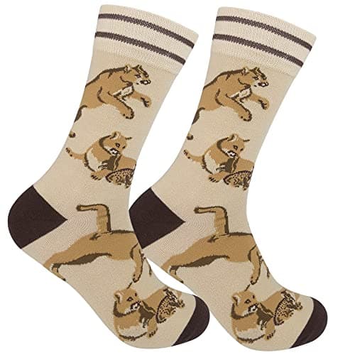 Image of FUNATIC Animal and Nature Socks - Gifts for Wildlife Lovers - One Size Fits Most, Panther, 4.5-12 UK