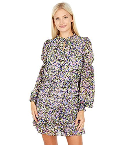 Image of Ted Baker Karliie Tiered Mini Dress with Smock Detailing Black 1 (US 4)