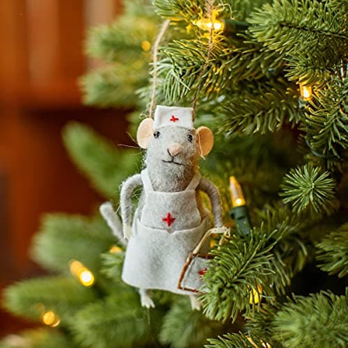 Image of Sass & Belle Nurse Mouse Felt Decoration