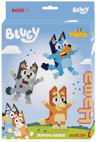 Image of Hama Bluey Fuse Beads Craft Kit – 2000 Iron-On Beads with Pegboard, Design Sheet & Instructions – Arts & Crafts Toy for Kids Ages 5+