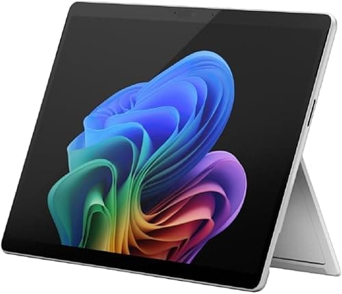 Image of Microsoft Surface Pro, Copilot Plus PC, 13 Inch OLED Touchscreen, Snapdragon X Elite (12 Kerne), 32GB RAM, 1TB SSD, neuestes Modell, 11th Edition, Platin