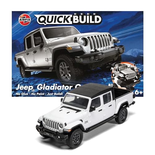 Image of Airfix QUICKBUILD Model Car Kit - Jeep Gladiator Overland Car Building Kit for Kids 6+, Construction Toys for Boys & Girls, No Glue Model Making - Classic Car Gifts Plastic Model Kits