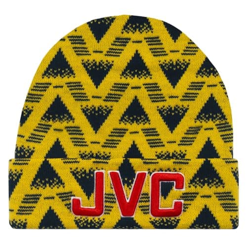 Image of fan originals Arsenal Beanie Hat Retro Yellow 1991 Away Kit Colours