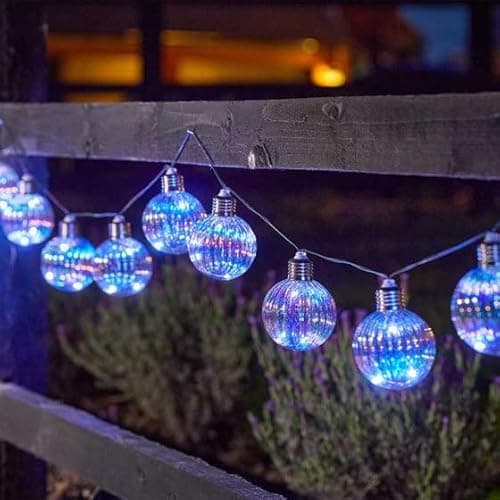 Image of Pretty Firefly Opal String Lights Solar Powered Garden Decor