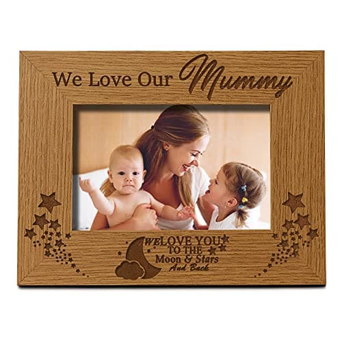 Image of We Love Our Mummy Wooden Photo Frame Gift (4 x 6 Inch)