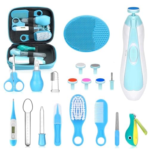 Image of Baby Healthcare and Grooming Kit, Portable Baby Safety Care Set, Baby Essentials kit for Newborn (Blue 20 in 1)