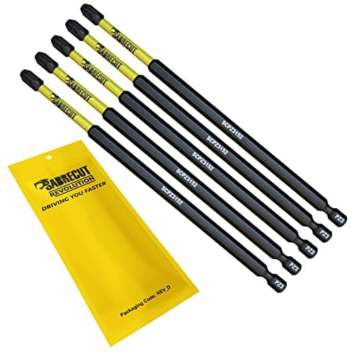 Image of 5 x SabreCut SCPZ3152_5 152mm PZ3 Magnetic Impact Screwdriver Driver Bits Set Pozi Pozidriv Heavy Duty
