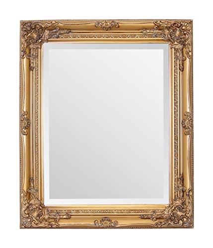 Image of Select Mirrors Rhone Wall Mirror – French Vintage, Antique Baroque Style - 50cm x 60cm (Antique Gold)