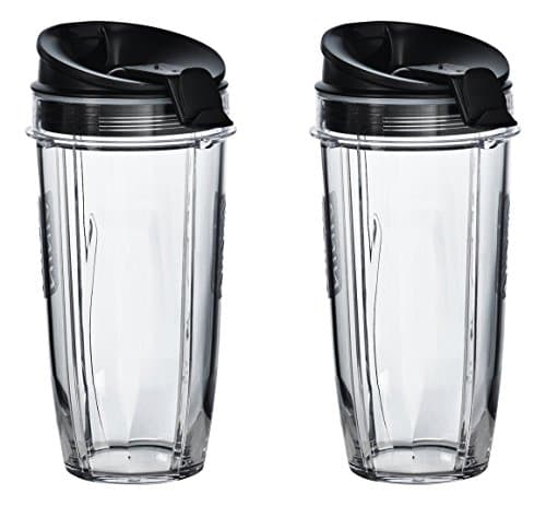 Image of Nutri Ninja 24 oz Tritan Cups with Sip & Seal Lids. Compatible with BL480, BL490, BL640, & BL680 Auto IQ Series Blenders (Pack of 2)