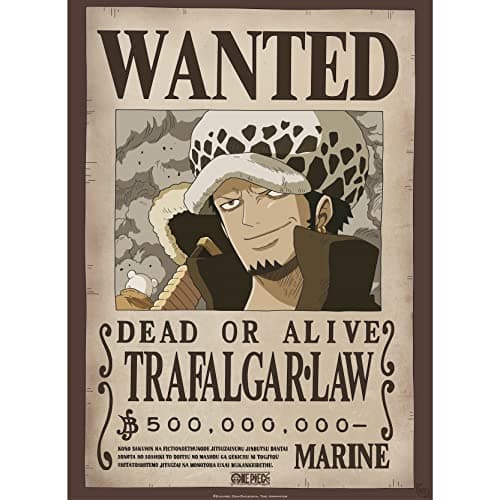 Image of ABYSTYLE Poster One Piece Wanted Law 38x52cm